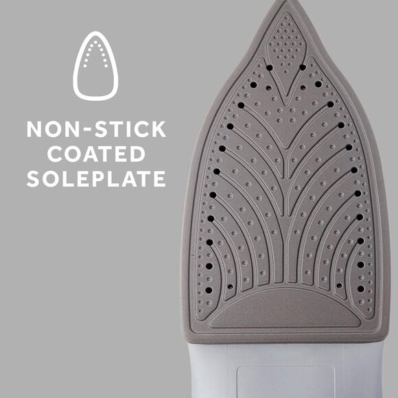 SUNBEAM CLASSIC STEAM IRON, NON-STICK PLATE W/PRECISION TIP #32610003 OPEN BOX - Picture 12 of 16